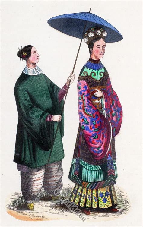 Chinese Lady And Her Servant Costumes