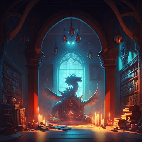 Artstation Dragons Domain A Medieval Castle Library 3 Artworks