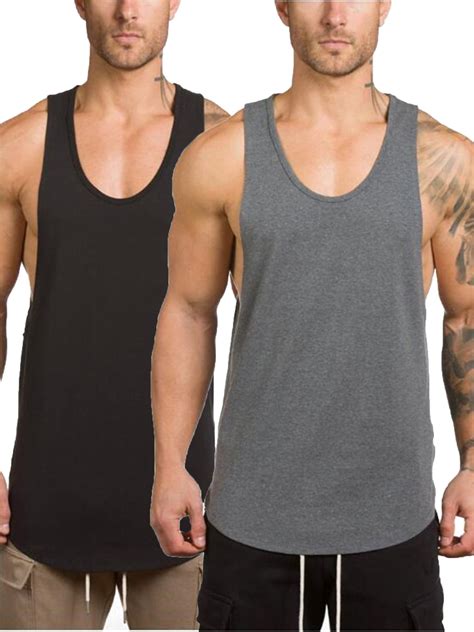 Avamo Casual Workout Tank Tops For Men Athletic Tops Muscle Tank Gym
