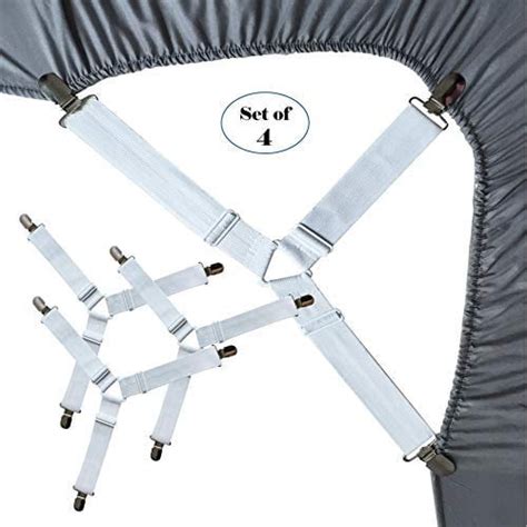 4 Pcs Bed Sheet Holderlnkoo Adjustable Fasteners Suspenders Gripper