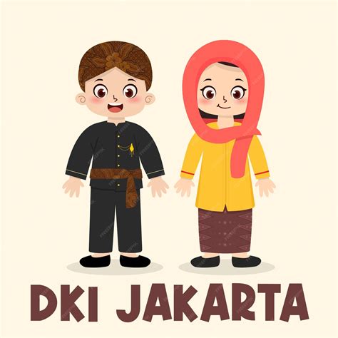 Premium Vector Traditional Indonesian Clothes From Dki Jakarta