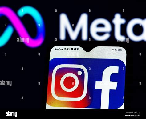 In This Photo Illustration Facebook And Instagram Logos Seen Displayed