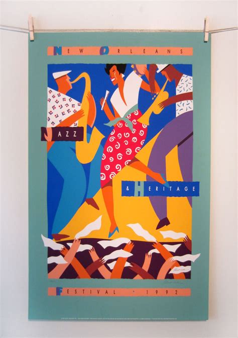 1992 New Orleans Jazz And Heritage Festival Poster Numbered