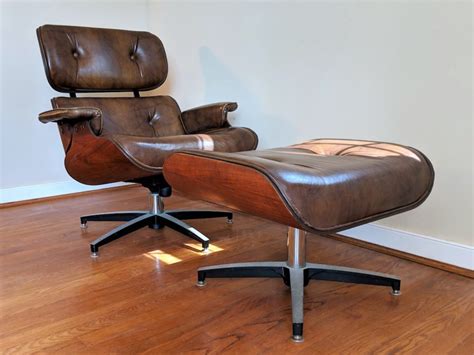 Mid Century Modern Eames Style Bentwood Lounge Chair And Ottoman Epoch
