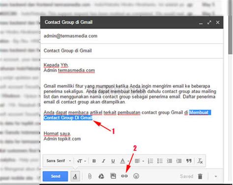 Cara Menyisipkan Link Tautan Di Gmail