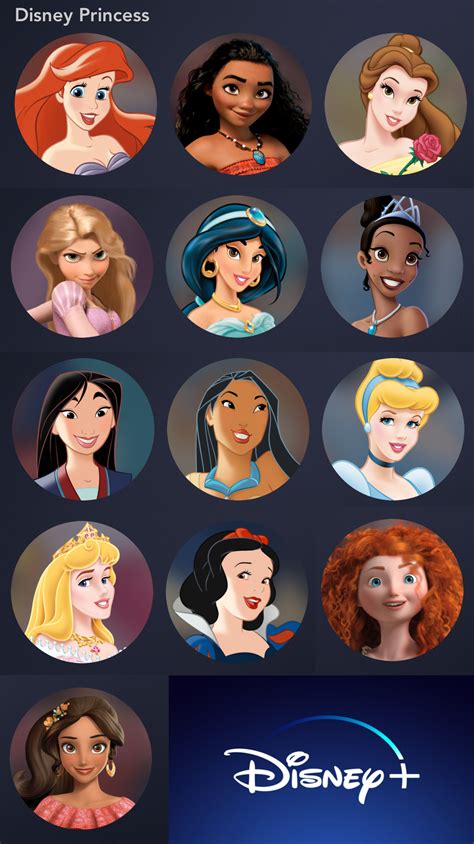 Walt Disney Images Disney Princess Icons On Disney Plus Disney