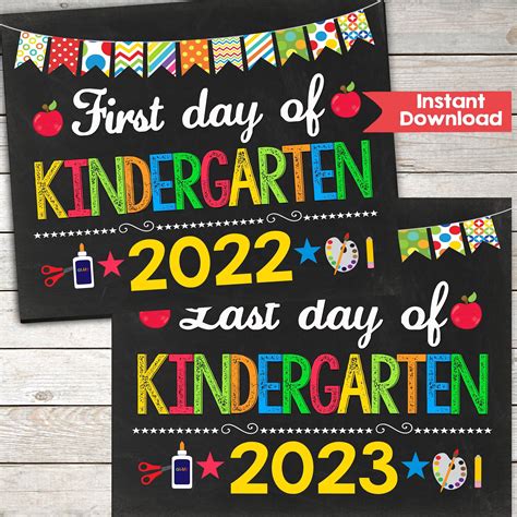 First Day Of Kindergarten 2021 2022 Last Day Of Kindergarten 2021 2022