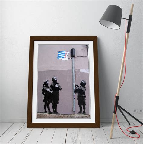 Banksy Tesco Flag Poster Framed Wall Art Print Picture Home Etsy