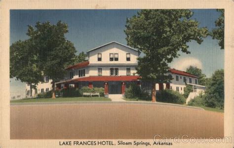 Lake Frances Hotel Siloam Springs Arkansas Postcard