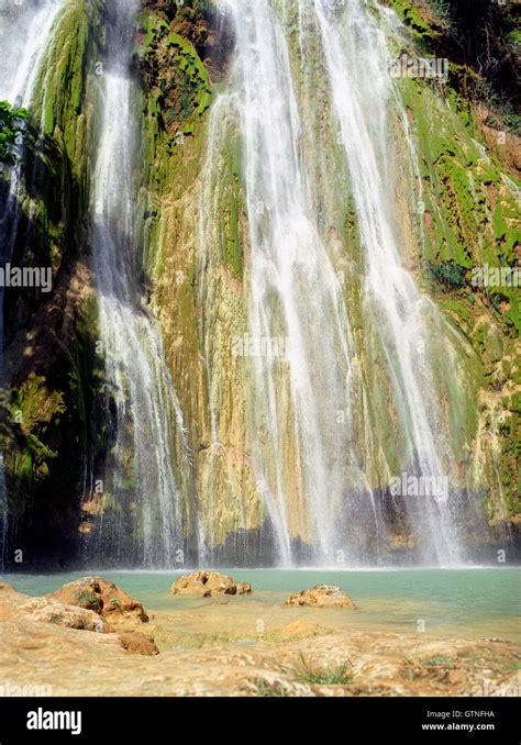 el limon waterfall salto de limon of the many waterfalls on the samaná peninsula dominican