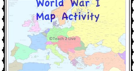 World War 1 Map Activity Color And Label Map For Future Ww1 Reference