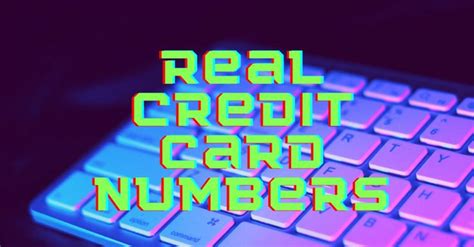 Real Credit Card Numbers Free Working Valid Visa Card Numbers 2020 In