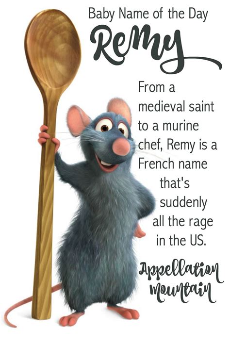 When fate places remy in the sewers of paris. Remy: Baby Name of the Day | Ratatouille disney, Disney clipart, Ratatouille movie