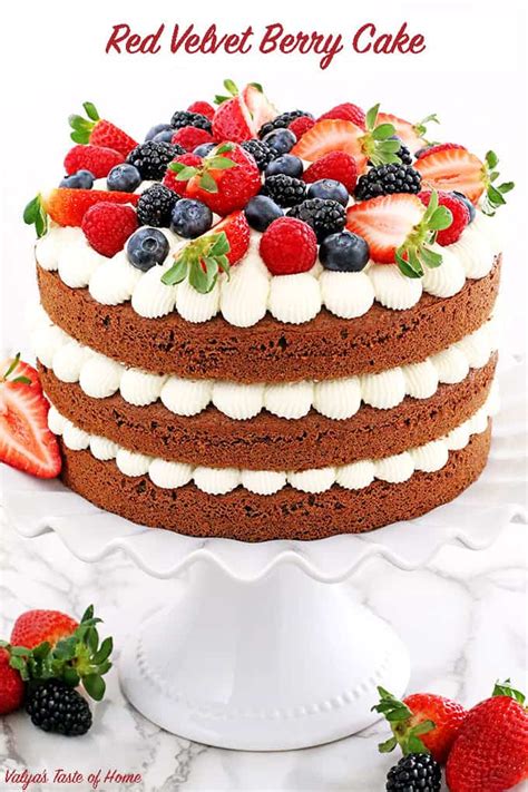 Dust with icing sugar to serve. Red Velvet Berry Cake Recipe « Valya's Taste of Home