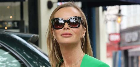 Bgts Amanda Holden Oozes Office Chic In Green Mini Dress As She Leaves