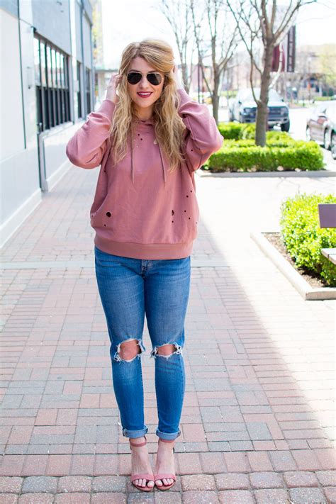Destroyed Blush Hoodie Sandals Le Stylo Rouge