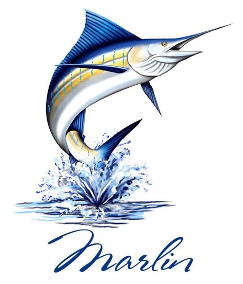 Blue Marlin Jumping Tmb 08 Sailfish License Plates Pinterest