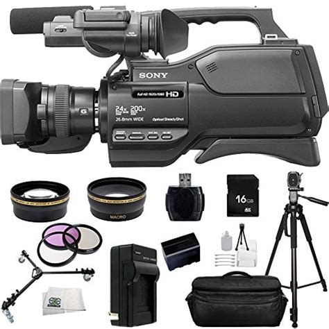 sony hxr mc2500 hxrmc2500 shoulder mount avchd camcorder with 3 inch lcd black with 16gb sse