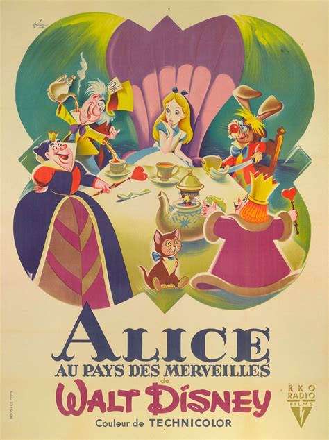 Alice In Wonderland Alice Au Pays Des Merveilles 1951 Original Vintage Fi Alice In