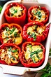 Vegan Stuffed Peppers - easy recipe - Two Spoons