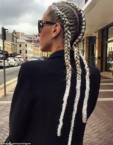 Superhairpieces luxury machine weft extensions bring hair type with most european hair texture to make this method possible for caucasian people add hair volume and length to the hair. Imogen Anthony debuts braids woven with white extensions ...