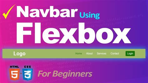 How To Make A Navigation Bar Using Flexbox Html Css For Beginners Youtube