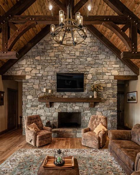 16 Incredible Examples Of Stone Accent Walls In The Living Room