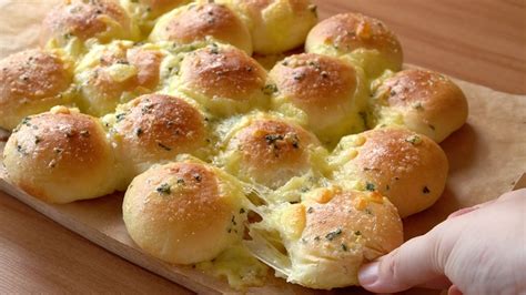 동글 돌글 치즈품은 마늘빵 무반죽으로 편하게 만들어요cheese Garlic Bread Youtube