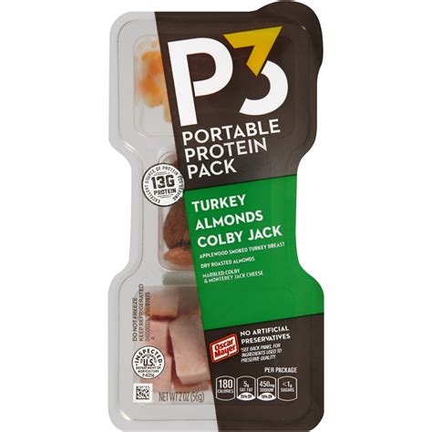 Oscar Mayer P3 Turkey Colby Jack And Almonds Portable Protein Pack 2 Oz
