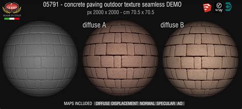 Paving Outdoor Concrete Regular Block Texture Seamless 05791