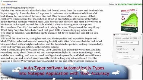 Auto Typing Of Notepad App In Dxt Format With Image Txt File Youtube