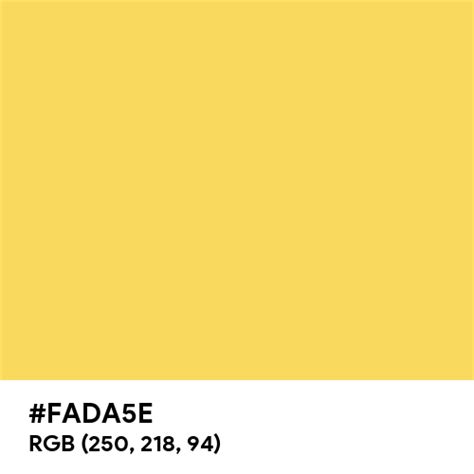 Royal Yellow Color Hex Code Is Fada5e