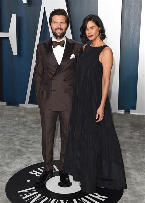 Adam Scott And Wife Naomi Scott 2020 Academy Award Viewing Parties