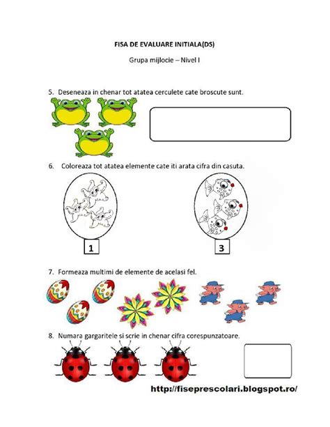 Fise De Evaluare Initiala Grupa Mijlocie Ds Dlc Dos Fise De