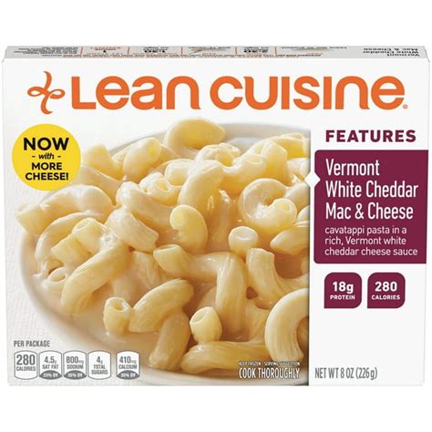 Lean Cuisine Features Vermont White Cheddar Mac And Cheese Frozen Meal