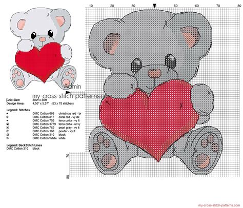 cross stitch pattern teddy bear peepsburgh