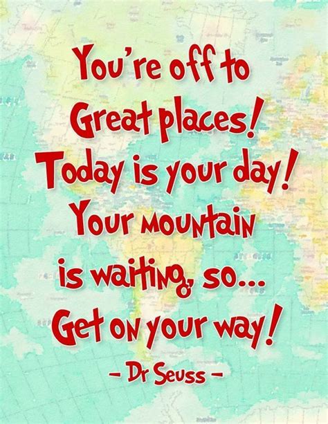 Oh The Places Youll Go Dr Seuss Printables Short Inspirational