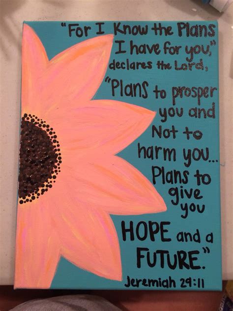 Bible Verse Quote Jeremiah 2911 Painting Canvas Crafts Diy