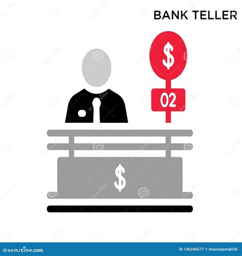 Bank Teller Icon Stock Vector Illustration Of Deposit 146346577