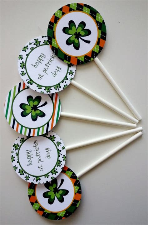 St Patrick S Day Cupcake Toppers By Bloomingevents On Etsy