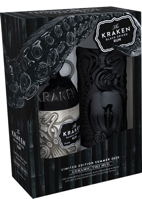 Kraken Black Spiced Rum With Tiki Glass T Total Wine And More