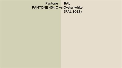 Pantone C Vs Ral Oyster White Ral Side By Side Comparison