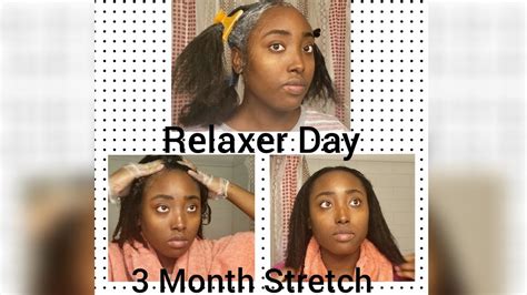 Relax My Hair At Home 3 Month Stretch Relaxer Day Routine Youtube