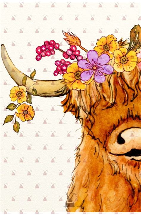 Highland Cow Clipart Sublimation Png Farm Clipart Sublimation Etsy