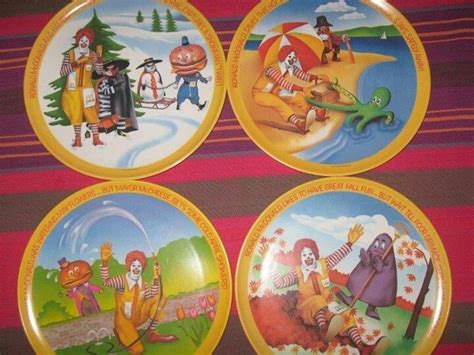 Retro Mcdonalds Plates I Had All Of These Back In The 90s Back In
