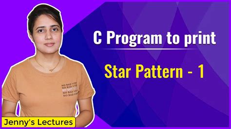 Star Pattern 1 Printing Pattern In C C Programming Tutorials Youtube