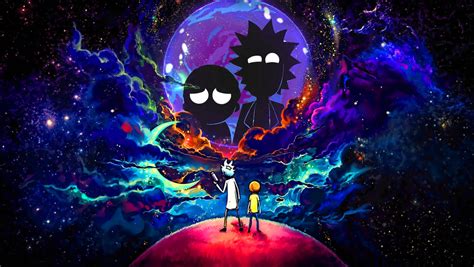 1360x768 Resolution Rick And Morty In Outer Space Desktop Laptop Hd