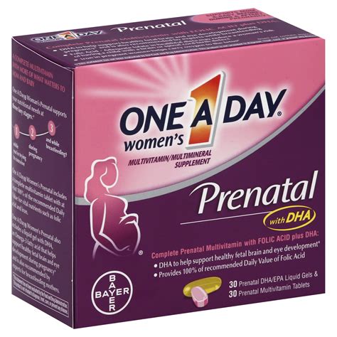 One A Day Complete Prenatal Multivitamin Plus Dha Women S Prenatal Tablets Liquid Gels 60 Each