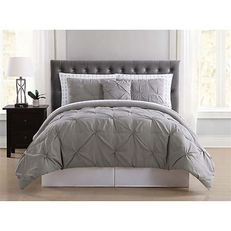 It comes with five pieces including a comforter, two king shams and two decorative pillows. Truly Soft Arrow Pleated 8-Piece Comforter Set | Bed Bath ...