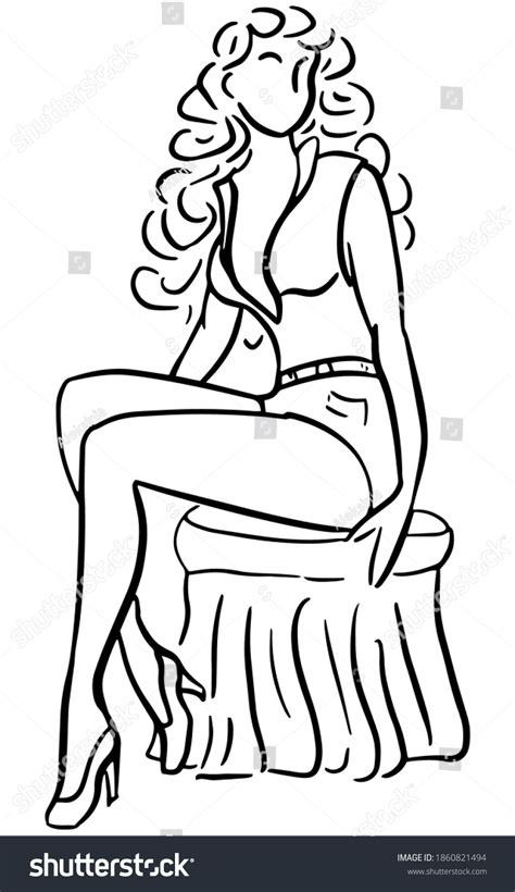 Line Drawing Sexual Womans Silhouette Stock Vector Royalty Free 1860821494 Shutterstock